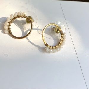 Beaded Circle Earrings